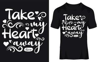 Valentinstag Typografie Blumenslogan T-Shirt Design Vektor eps