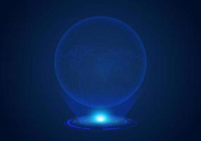 blauer moderner holografischer Globus vektor