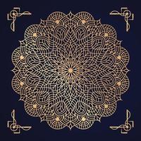 lyx mandala arabesk mönster arabicum islamic öst stil gyllene dekorativ mandala design med arabesk mönster arabicum islamic öst stil. vektor