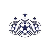 Fußball-Logo-Icon-Design und Symbolvektor vektor