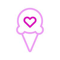 Eis Symbol duocolor rosa Stil Valentinstag Illustration Vektorelement und Symbol perfekt. vektor