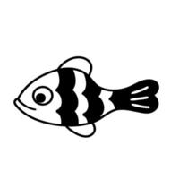 fisk ikon vektor. akvarium illustration tecken. hav symbol. rolig fisk logotyp. vektor