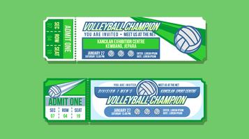 Volleyball-Champion-Ereignis-Karten-Vektor vektor