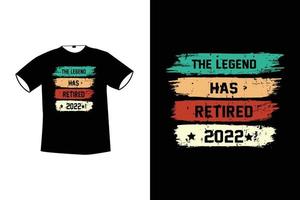 pensionerad 2022 t-shirt design vektor