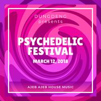 Psychedelisches Festival Poster vektor