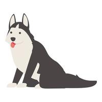 Hund Husky-Symbol Cartoon-Vektor. lustiger Welpe vektor
