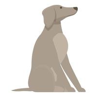 hund ikon tecknad serie vektor. vinthund djur- vektor