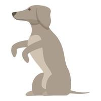 spela vinthund ikon tecknad serie vektor. djur- hund vektor