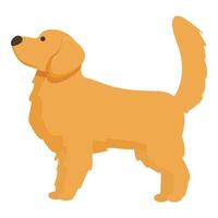Hunde-Haustier-Symbol-Cartoon-Vektor. Retriever-Hund vektor