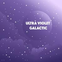 Abstrakter ultra violetter galaktischer Hintergrund vektor