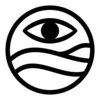 Illuminati-Symbol ästhetischer Tatto-Designvektor vektor