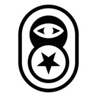 Illuminati-Symbol ästhetischer Tatto-Designvektor vektor