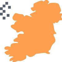 Weltkarte Irland flache Farbe Symbol Vektor Symbol Banner Vorlage