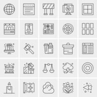 25 universelle Business-Icons Vektor kreative Icon-Illustration zur Verwendung in Web- und Mobilprojekten