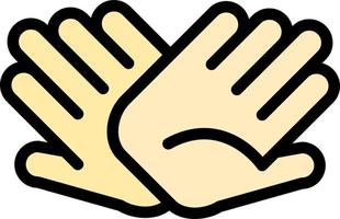 Nächstenliebe Hände helfen Beziehungen flache Farbe Symbol Vektor Symbol Banner Vorlage zu helfen