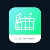 gåva märka kärlek bröllop mobil app knapp android och ios linje version vektor