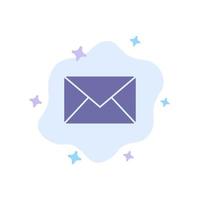 E-Mail-Nachricht SMS blaues Symbol auf abstraktem Wolkenhintergrund vektor