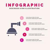 badrum rena dusch fast ikon infographics 5 steg presentation bakgrund vektor