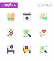 einfacher satz von covid19 schutz blau 25 icon pack symbol enthalten corona smart watch hände puls gesundheitswesen virales coronavirus 2019nov krankheitsvektor designelemente vektor