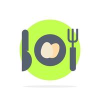 middag ägg påsk abstrakt cirkel bakgrund platt Färg ikon vektor