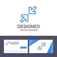kreativ företag kort och logotyp mall pilar pil zoom vektor illustration