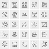 25 universelle Business-Icons Vektor kreative Icon-Illustration zur Verwendung in Web- und Mobilprojekten