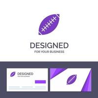 kreativ företag kort och logotyp mall afl Australien fotboll rugby rugby boll sport sydney vektor illustration