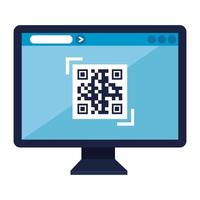 QR-Code im Computer-Vektor-Design vektor