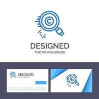 kreativ företag kort och logotyp mall innehåll upphovsrätt hitta ägare fast egendom vektor illustration