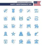 glücklicher unabhängigkeitstag usa paket mit 25 kreativen blues of american day festival american religion state editierbare usa day vector design elements