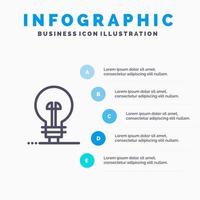 Business Defining Management Produktlinie Symbol mit 5 Schritten Präsentation Infografiken Hintergrund vektor