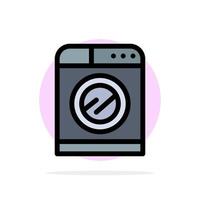 maskin teknologi tvättning tvättning abstrakt cirkel bakgrund platt Färg ikon vektor