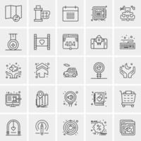 25 universelle Business-Icons Vektor kreative Icon-Illustration zur Verwendung in Web- und Mobilprojekten