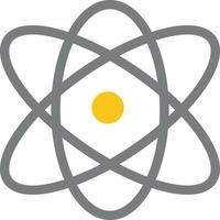 atom utbildning fysik vetenskap platt Färg ikon vektor ikon baner mall
