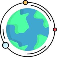 jord klot värld geografi upptäckt platt Färg ikon vektor