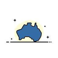 flache Farbe der australischen Landlageplan-Reisegeschäftslogo-Schablone vektor
