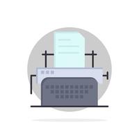 skrivare fax skriva ut maskin abstrakt cirkel bakgrund platt Färg ikon vektor