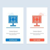 beskära grafik design program Ansökan blå och röd ladda ner och köpa nu webb widget kort mall vektor