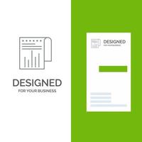 Business Financial Modern Report graues Logo-Design und Visitenkartenvorlage vektor