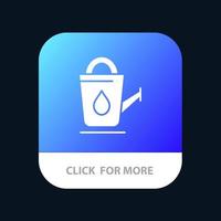 Bad Badezimmer Dusche Wasser mobile App-Schaltfläche Android- und iOS-Glyph-Version vektor