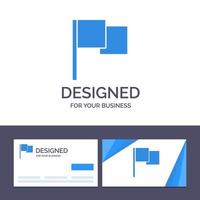 kreativ företag kort och logotyp mall grundläggande flagga ui vektor illustration