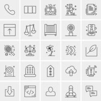 25 universelle Business-Icons Vektor kreative Icon-Illustration zur Verwendung in Web- und Mobilprojekten