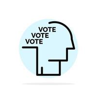Stimmzettel Wahl Umfrage Referendum Rede abstrakten Kreis Hintergrund flache Farbe Symbol vektor