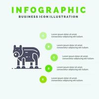 djur- Björn polär kanada fast ikon infographics 5 steg presentation bakgrund vektor