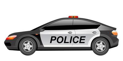 Polizei Patrouille Auto Cartoon Vektor-Illustration vektor