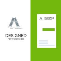 Leiter Hochbau Reparatur graues Logo-Design und Visitenkartenvorlage vektor