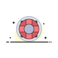 Hilfe Leben Rettungsring Lebensretter Bewahrer flacher Farbsymbolvektor vektor