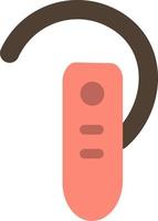 Zubehör Bluetooth Ohr Kopfhörer Headset flache Farbe Symbol Vektor Symbol Banner Vorlage