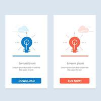 glühbirne idee einblick inspirierend blau und rot jetzt herunterladen und kaufen web-widget-kartenvorlage vektor