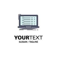 api app kodning utvecklare bärbar dator platt Färg ikon vektor